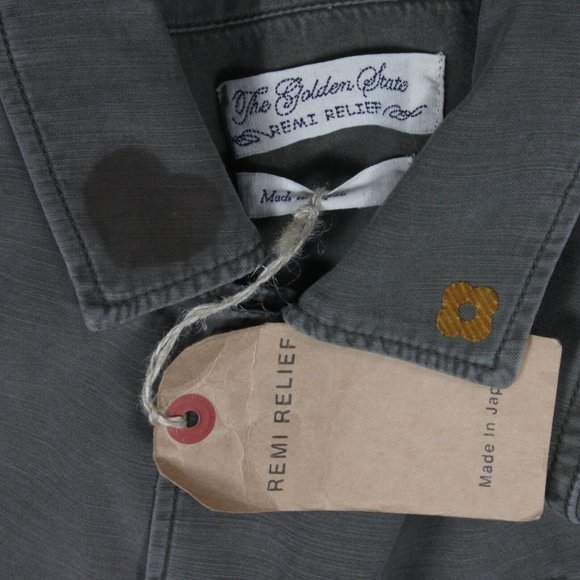 New The Golden State Remi Relief Japan Heart Button Up Shirt Top sz S NWT /954 - Picture 6 of 6